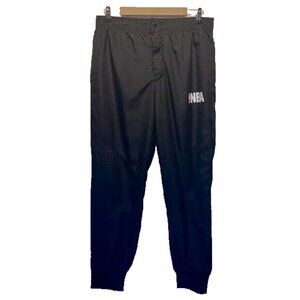 NBA Women's Jogger Pants Size L Black Activewear Elastic Waist Nylon